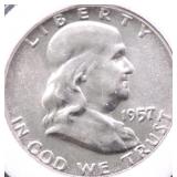1957 PROOF FRANKLIN HALF DOLLAR