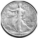 1945 WALKING HALF DOLLAR XF