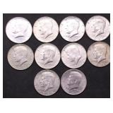 10 40 % SILVER HALF DOLLARS