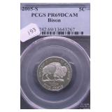 2005 S PCGS PF69DC BISON NICKEL
