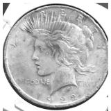 1922 PEACE DOLLAR VF