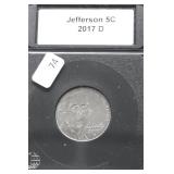 2017 D CHOICE BU JEFFERSON NICKEL