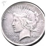 1924 PEACE DOLLAR XF