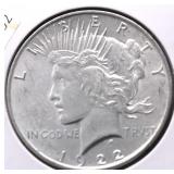 1922 PEACE DOLLAR XF