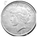 1922 PEACE DOLLAR XF
