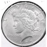 1923 PEACE DOLLAR AU