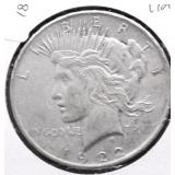 1922 PEACE DOLLAR VF