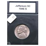 1946 S CHOICE BU JEFFERSON NICKEL