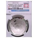 2014 P NGC PF70UC BASEBALL SILVER DOLLAR