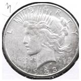 1923 S PEACE DOLLAR XF