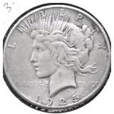 1925 PEACE DOLLAR XF