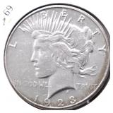 1923 S PEACE DOLLAR XF