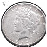 1922 S PEACE DOLLAR XF