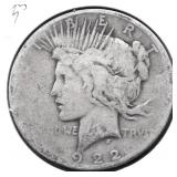 1922 D PEACE DOLLAR VG