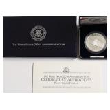 PROOF WHITE HOUSE SILVER DOLLAR W BOX PAPERS