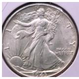 1943 GEM BU WALKING HALF DOLLAR