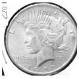 1923 PEACE DOLLAR AU
