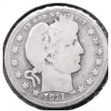 1911 D BARBER QUARTER G