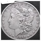 1886 MORGAN DOLLAR VF