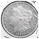 1921 MORGAN DOLLAR AU