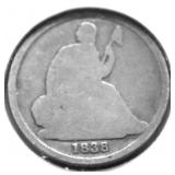 1838 O SEATED DIME G