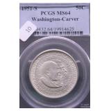 1951 S PCGS MS64 WASH/CARVER HALF DOLLAR