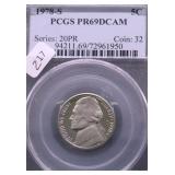 1978 S PCGS PF69DC JEFFERSON NICKEL