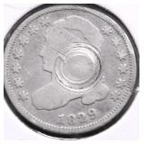 1829 BUST DIME  VG DETAILS