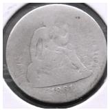 1861 SEATED DIME AG