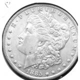 1885 O MORGAN DOLLAR AU
