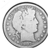1907 O BARBER HALF DOLLAR G