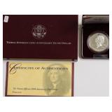 PROOF THOMAS JEFFERSON SILVER DOLLAR W BOX PAPERS
