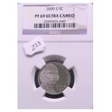 2009 S NGC PF69UC JEFFERSON NICKEL