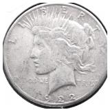1922 S PEACE DOLLAR VF