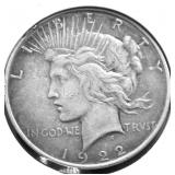 1922 D PEACE DOLLAR VF