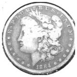 1884 MORGAN DOLLAR F