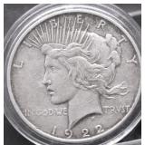 1922 D PEACE DOLLAR VF