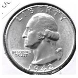 1942 S GEM BU WASHINGTON QUARTER