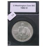 1982 D WASHINGTON HALF DOLLAR GEM