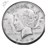 1928 S PEACE DOLLAR F