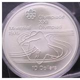 1976 CANADA SILVER 10 DOLLARS GEM