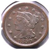 1850 LARGE CENT VF
