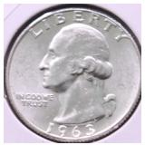 1963 D GEM BU WASHINGTON QUARTER