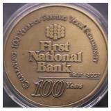 FIRST NATIONAL BANK 100 YEARS MEDAL BU