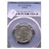 1865 PCGS SP66 SMS WASHINGTON QUARTER