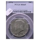 1974 PCGS MS65 KENNEDY HALF DOLLAR