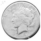 1922 S PEACE DOLLAR VG