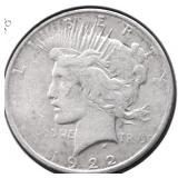 1922 D PEACE DOLLAR VF