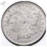 1921 MORGAN DOLLAR AU