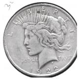 1922 PEACE DOLLAR VF